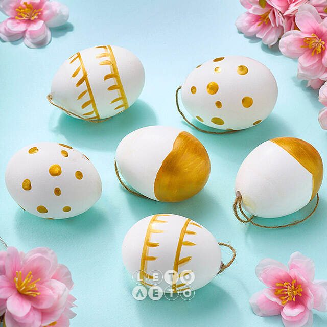 Пасхальные украшения Яйца - Easter Light 6 см, 6 шт Due Esse Christmas