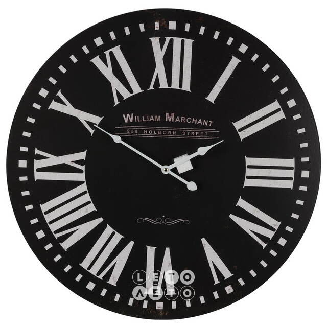 Настенные часы William Marchant 60 см черные Koopman