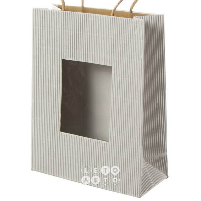 Крафтовый пакет Simple 23*18 см белый Due Esse Christmas