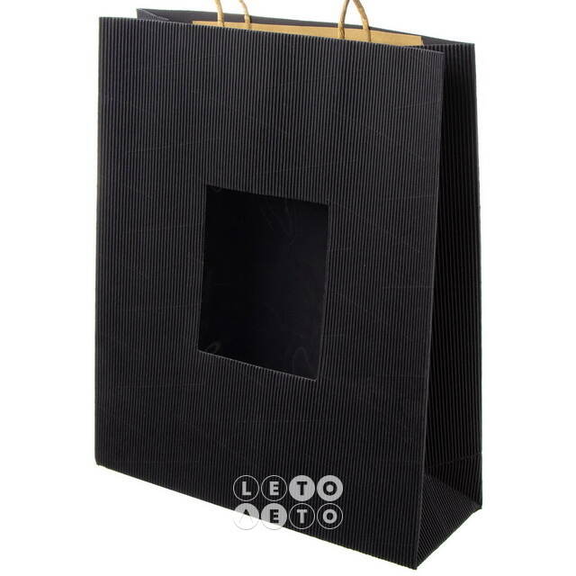 Крафтовый пакет Simple 34*28 см черный Due Esse Christmas