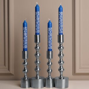 Новогодние свечи Christmas Dinner - Снежинки 15 см, 4 шт Омский Свечной фото 3