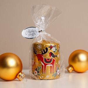 Новогодняя свеча Golden Fairytale 8 см Омский Свечной фото 7