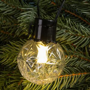 Гирлянда из лампочек Vespertine 6 м, 20 теплых белых LED ламп, черный ПВХ, IP44 Winter Deco фото 5