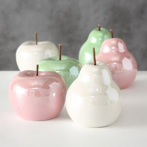 Фарфоровые статуэтки Merly - Яблоко и Груша 11-14 см, 2 шт, розовые Boltze фото 4