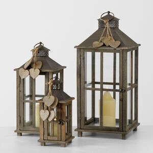Деревянный подсвечник Фонарь Четинале 68 см, уцененный Boltze фото 4