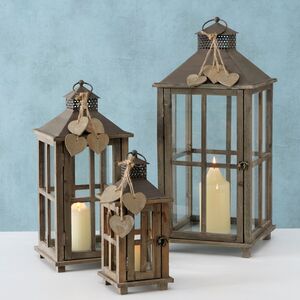 Деревянный подсвечник Фонарь Четинале 68 см, уцененный Boltze фото 3