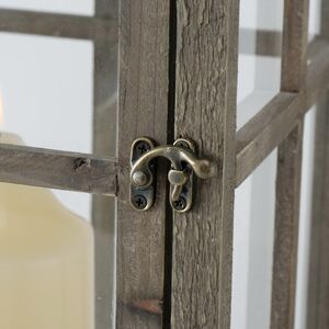 Деревянный подсвечник Фонарь Четинале 68 см, уцененный Boltze фото 6