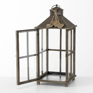 Деревянный подсвечник Фонарь Четинале 68 см, уцененный Boltze фото 2