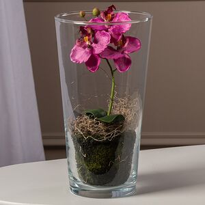 Искусственный цветок в кашпо Орхидея Royal Lilac 30 см