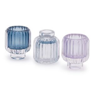 Стеклянный подсвечник Portugallo 8 см синий, двусторонний EDG фото 10