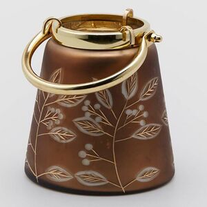 Декоративный подсвечник Miraggio 15 см орех, стекло