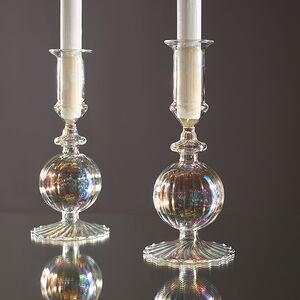 Стеклянный подсвечник AquaLight 17 см