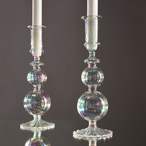 Стеклянный подсвечник AquaLight 22 см