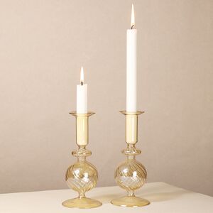 Стеклянный подсвечник AmbraLight 19 см