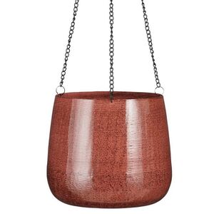 Подвесное металлическое кашпо Benson 23*20 см красное