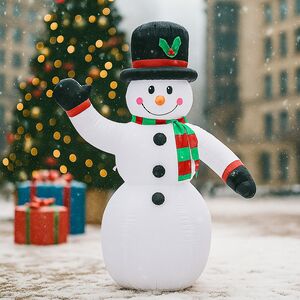 Надувная фигура Снеговик - Christmas is coming 2 м с LED подсветкой, IP44
