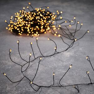 Светодиодная гирлянда Роса Luca Snake 10 м, 400 экстра теплых белых LED ламп, черная проволока, IP44 Edelman фото 2