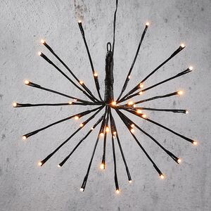 Светодиодное украшение Firework Black 30 см, 42 экстра теплых белых LED ламп, IP44 Edelman фото 1