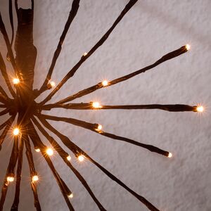 Светодиодное украшение Фейерверк 30 см чёрное, 42 экстра теплых белых LED ламп, IP44 Edelman (Эдельман) фото 3