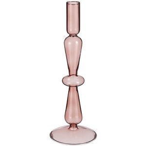 Стеклянный подсвечник Megan 26 см розовый Edelman фото 3