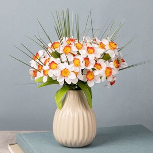 Искусственный букет Нарциссы: Bianco Puesto 21 см
