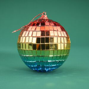 Набор елочных украшений Зеркальный Диско-шар Rainbow Blue 8 см, 3 шт Winter Deco фото 8