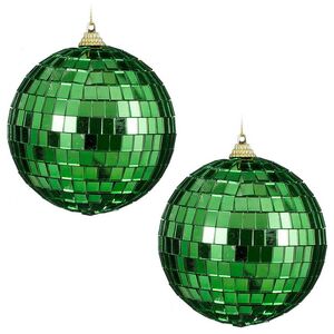 Набор елочных украшений Зеркальный Диско-шар Green 10 см, 2 шт Winter Deco фото 17