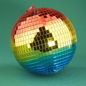 Зеркальный Диско-шар Rainbow Blue 20 см