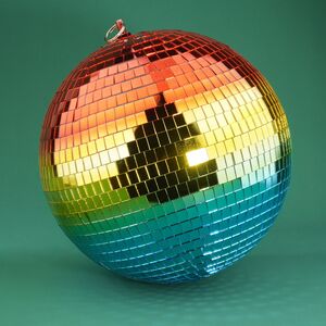 Зеркальный Диско-шар Rainbow Blue 25 см