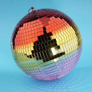 Зеркальный Диско-шар Rainbow Pink 25 см