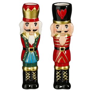 Набор декоративных подсвечников Щелкунчики 18 см, 2 шт