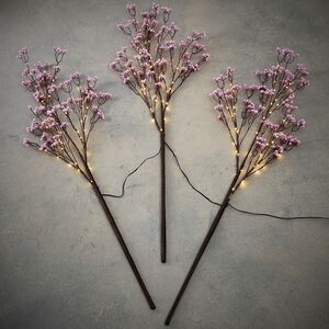 Набор светящихся веток Arbre a Fleurs 100 см розовые, 45 теплых белых LED ламп, 3 шт, IP44 Edelman фото 4