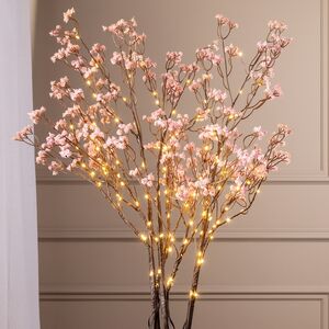 Набор светящихся веток Arbre a Fleurs 100 см розовые, 45 теплых белых LED ламп, 3 шт, IP44 Edelman фото 2