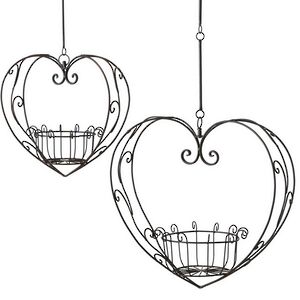 Подвесное кашпо-корзина Blancarde Cuore 42*40 см коричневое, металл Boltze фото 6