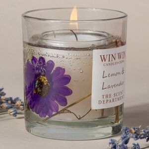 Ароматическая свеча в стакане Win Collection - Лимон и Лаванда 9 см
