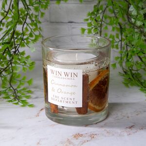 Ароматическая свеча в стакане Win Collection - Апельсин и Корица 9 см