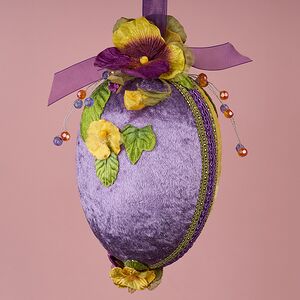Винтажное подвесное украшение Яйцо - Velveto Lauro 22 см Winter Deco фото 3