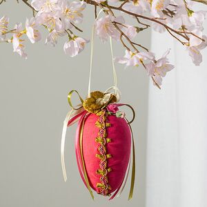 Винтажное подвесное украшение Яйцо Valentino 10 см, подвеска