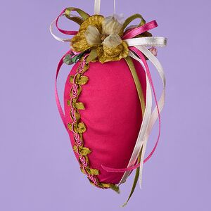 Винтажное подвесное украшение Яйцо Valentino 10 см, подвеска Winter Deco фото 3