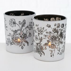 Набор стеклянных подсвечников De Fleurs: Peony 8-10 см, 2 шт Boltze фото 4