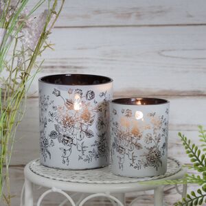 Набор стеклянных подсвечников De Fleurs: Rosette 8-10 см, 2 шт Boltze фото 6