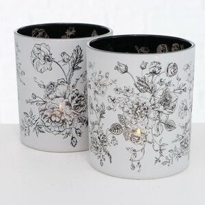 Набор стеклянных подсвечников De Fleurs: Rosette 8-10 см, 2 шт Boltze фото 4