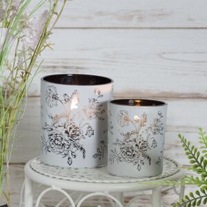 Набор стеклянных подсвечников De Fleurs: Peony 8-10 см, 2 шт Boltze фото 6