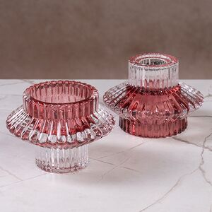 Стеклянный подсвечник Prezioso Rose 6 см, двусторонний Boltze (Больтце) фото 4