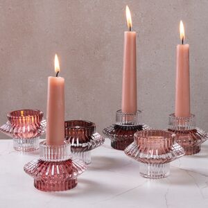 Стеклянный подсвечник Prezioso Rose 6 см, двусторонний Boltze (Больтце) фото 3