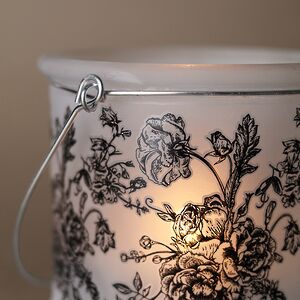 Стеклянный подсвечник De Fleurs 12 см Boltze фото 6