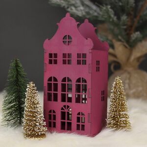 Декоративный домик Амстердам 20 см сливовый Christmas Apple фото 2