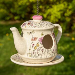 Декоративный домик для птиц Konstanca: La Flower 18 см, керамика Boltze фото 5