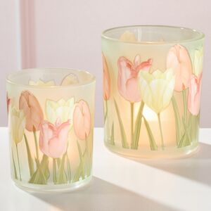 Набор стеклянных подсвечников Тюльпаны - Rincone la Piedra 8-10 см, 2 шт