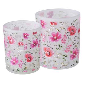 Набор стеклянных подсвечников Loncoche Flowers 8-10 см, 2 шт Boltze фото 9